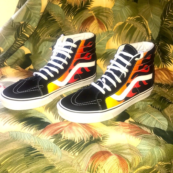 Off the wall vans flames size 12 men’s